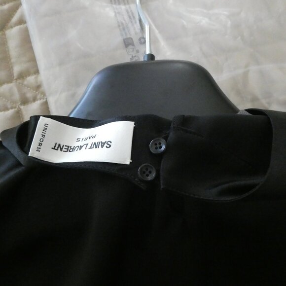 Saint Laurent Brand New Women Top Doublure Satin Chemise Size F38 UNIFORM - Picture 9 of 9